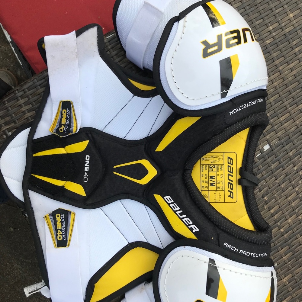 Bauer hockey chest protector.